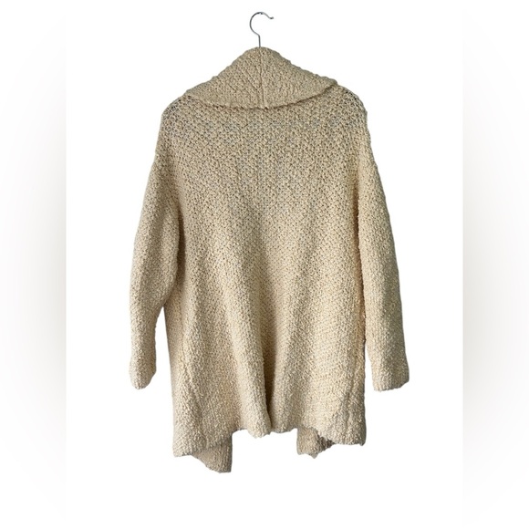 Free People Sz XS Oversized Tan Cozy Knit Teddy Fall Essential layering Cardigan - Picture 5 of 9